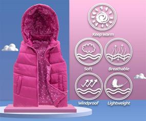 img 3 attached to 🧥 SNOW DREAMS Girls Lightweight Hooded Puffer Vest Sleeveless Jackets for Spring and Fall, Quilted Coat