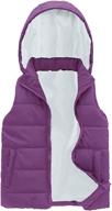 🧥 snow dreams girls lightweight hooded puffer vest sleeveless jackets for spring and fall, quilted coat logo