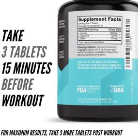 img 2 attached to 💊 The Ultimate 2:1:1 BCAA Pills: 1000mg of BCAAs per Pill by Crazy Muscle - 120 Tablets