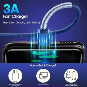 img 2 attached to 3A Fast Charging Compatible Charger for Samsung Galaxy S10 S8 S9 Plus (2 Pack) - TPE USB C Cable 1ft