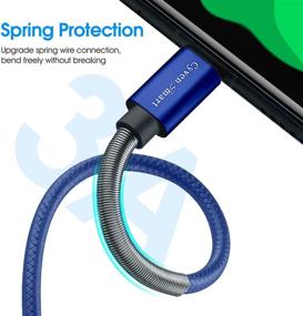 img 3 attached to 3A Fast Charging Compatible Charger for Samsung Galaxy S10 S8 S9 Plus (2 Pack) - TPE USB C Cable 1ft