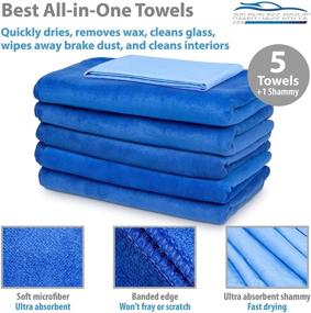 img 2 attached to 🚗 Relentless Drive Large Car Drying Towel 24” x 60” (5 Pack) - High-Quality Microfiber Car Wash & Drying Towels: Ultra Absorbent, Lint and Scratch Free for Cars, Trucks, SUVs, and Boats