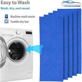 img 1 attached to 🚗 Relentless Drive Large Car Drying Towel 24” x 60” (5 Pack) - High-Quality Microfiber Car Wash & Drying Towels: Ultra Absorbent, Lint and Scratch Free for Cars, Trucks, SUVs, and Boats