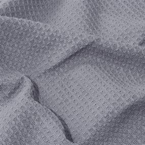 img 1 attached to 🛌 AAVNI HOMES 100% Pure Cotton Blanket: Grey Waffle Weave Twin Size - Premium Lightweight Breathable All Season Thermal Blanket for Bed Couch - Year Round Comfort