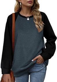 img 3 attached to 👚 Women's Sipaya Sweatshirt: Cozy Crewneck with Two-Tone Long Sleeves - Stylish Tops for Fashionable Comfort