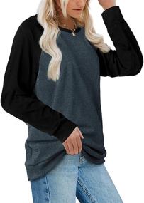 img 2 attached to 👚 Women's Sipaya Sweatshirt: Cozy Crewneck with Two-Tone Long Sleeves - Stylish Tops for Fashionable Comfort