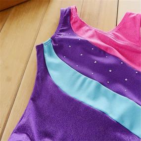 img 3 attached to Athletic Gymnastics Shortall Sleeveless Bodysuit