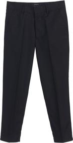 img 2 attached to 👖 Boys' Black Gioberti Front Dress Pants for Improved Online Visibility