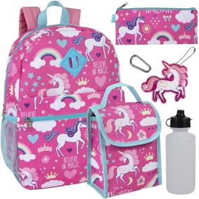 img 4 attached to Backpacks for Girls with Pencil Keychain Accessories