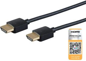 img 3 attached to 🔌 Monoprice High Speed HDMI Cable - Certified Premium, Ultra Slim Series - 2ft Black (124183)