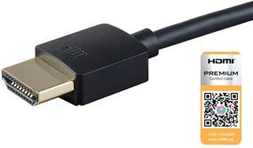 img 1 attached to 🔌 Monoprice High Speed HDMI Cable - Certified Premium, Ultra Slim Series - 2ft Black (124183)
