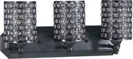 💡 doraimi lighting 3-light crystal wall sconce: modern & concise fixture with opal crystal shade for bathroom & bedroom логотип