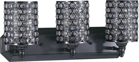 img 4 attached to 💡 Doraimi Lighting 3-Light Crystal Wall Sconce: Modern & Concise Fixture with Opal Crystal Shade for Bathroom & Bedroom