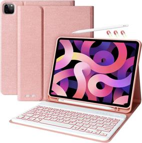 img 4 attached to 🔥 Smart Magic Backlit Keyboard Case for iPad Air 5th Gen 10.9”2022 and iPad Pro 11 inch 3rd/2nd/1st Gen - Built-in Pencil Holder