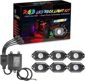 img 4 attached to 🚀 Enhance Your Trail Adventure with OFFROADTOWN RGB Rock Light Kits: 6 Pod LED Neon Lights for Underglow Off-Roading Experience in Trucks, SUVs, UTVs, ATVs, and Boats