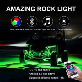 img 1 attached to 🚀 Enhance Your Trail Adventure with OFFROADTOWN RGB Rock Light Kits: 6 Pod LED Neon Lights for Underglow Off-Roading Experience in Trucks, SUVs, UTVs, ATVs, and Boats