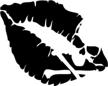 death skull graphic window sticker logo
