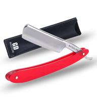 🪒 barber straight razor with acrylic handle - stabilizer-free shaving safety razor for men logo