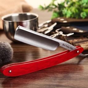 img 2 attached to 🪒 Barber Straight Razor with Acrylic Handle - Stabilizer-Free Shaving Safety Razor for Men