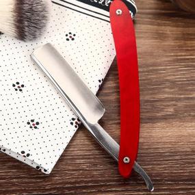 img 1 attached to 🪒 Barber Straight Razor with Acrylic Handle - Stabilizer-Free Shaving Safety Razor for Men