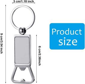 img 3 attached to 🔑 Metal Bottle Opener Blank Key Rings Keychains - Pack of 20 Sublimation Blanks