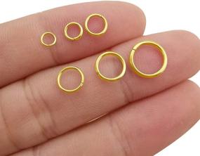 img 2 attached to 🔗 120 pcs Gold Plated Stainless Steel Rings Jump Rings for Jewelry Making - High-Quality Connectors for Necklaces, Bracelets, Earrings, Keychains, and DIY Crafts (13301-Gold, 8mm)