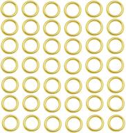 🔗 120 pcs gold plated stainless steel rings jump rings for jewelry making - high-quality connectors for necklaces, bracelets, earrings, keychains, and diy crafts (13301-gold, 8mm) logo