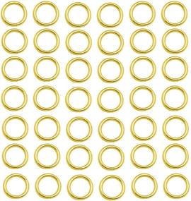 img 4 attached to 🔗 120 pcs Gold Plated Stainless Steel Rings Jump Rings for Jewelry Making - High-Quality Connectors for Necklaces, Bracelets, Earrings, Keychains, and DIY Crafts (13301-Gold, 8mm)