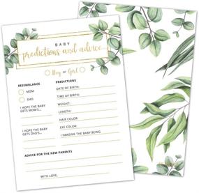 img 4 attached to 🤹 50 Hat Acrobat Greenery Baby Shower Predictions and Advice Cards: Fun Games and Activities for a Memorable Celebration!