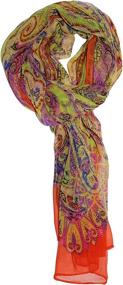 img 2 attached to Ted Jack Chiffon Graphic Mulitcolored Women's Accessories in Scarves & Wraps