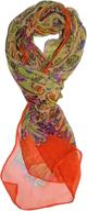 ted jack chiffon graphic mulitcolored women's accessories in scarves & wraps logo
