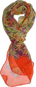 img 3 attached to Ted Jack Chiffon Graphic Mulitcolored Women's Accessories in Scarves & Wraps
