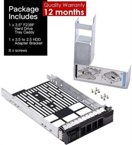 img 3 attached to 📁 Mveohos 3.5" SAS/SATA Hard Drive Tray Caddy with 2.5" HDD Adapter for Dell Poweredge Servers – Compatible with R320, R420, R720, T320, T420, T620 – F238F Model with Screws