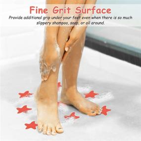 img 3 attached to 🛁 S&amp;X Bathtub Non-Slip Stickers: Fine Gritty Texture, 12-Pack Starfish Shower Floor Non Slip Stickers with Comfortable Grip