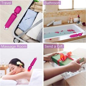 img 1 attached to 💦 100% Waterproof Rechargeable Cordless Handheld Stick Massager for Body Therapy, Muscle Recovery, Stress Relief - Rose