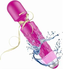 img 2 attached to 💦 100% Waterproof Rechargeable Cordless Handheld Stick Massager for Body Therapy, Muscle Recovery, Stress Relief - Rose