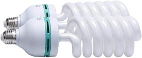 img 2 attached to Optimized 2-Pack 150W Photography Compact Fluorescent Bulb for Studio Lighting - 5500K CFL Daylight Balanced Bulb for Photography & Video