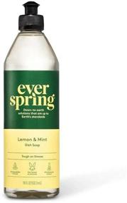 img 1 attached to 🍋 Lemon and Mint 18 fl oz Liquid Dish Soap by Everspring
