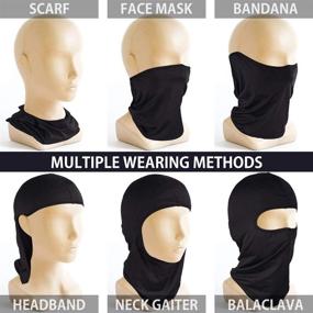 img 3 attached to 🏍️ Fuinloth Balaclava Face Mask: Stay Cool and Protected with this UV Blocking Neck Gaiter for Motorcycle and Ski Enthusiasts