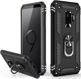 img 4 attached to 📱 Samsung Galaxy S9 Case - Military Grade, Dual Layered Heavy Duty Cover with Magnetic Ring Kickstand, 16ft. Drop Tested - Compatible with Car Mount Holder - Protective Phone Case for Galaxy S9, Black