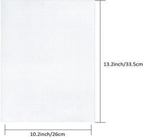 img 2 attached to 🎨 5-частый набор пластиковых сетчатых канвасов с 7 отверстиями для вышивки, рукоделия с акриловыми нитками, вязания и крючка - включает 4 вязальные иглы (10.2 x 13.2 дюйма)