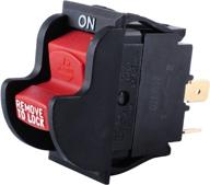 🔌 podoy table saw switch compatible with delta ryobi 2 prong drill press 489105-00 46023 - replaces porter cable 125/250v 20/12a lock toggle on-off logo