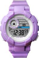 🎁 girls watch kids digital sports: 7-color flashing light, waterproof, 100ft alarm - perfect gifts for girls age 8-12 (model 487) logo
