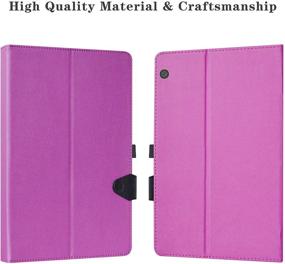 img 1 attached to 💜 LiuShan Wireless Keyboard Case for Huawei MediaPad T5 10-Inch Tablet - Detachable Keyboard, PU Leather Cover, Purple