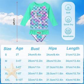 img 1 attached to 👙 UNIFACO Toddler Girls Swimsuit Rashguard Set – Summer Essentials with UPF 50+ Sun Protection 2-8T