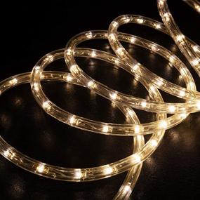 img 2 attached to 🎄 WYZworks Warm White LED Rope Lights - 25ft for Accent Holiday Christmas Party Decoration Lighting, ETL Certified - Available in 10ft, 25ft, 50ft, 100ft, 150ft, 300ft