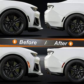 img 1 attached to 🚗 NDRUSH Blackout Sidemarker Light Film Overlays - Compatible with Chevy Camaro 2016-2021 - Front Rear Sidemarker Wrap Covers - Vinyl Tint - Precut for Enhanced SEO