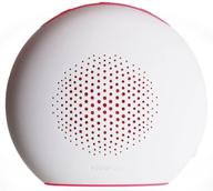 boompods doubleblaster 2 intelligent bluetooth speaker (white/pink) - gesture controls - big bass - splashproof - 8 hour recharable battery logo