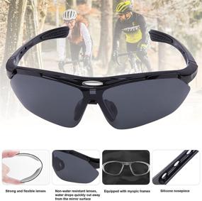 img 3 attached to 🕶️ YESURPRISE Polarized Cycling Sunglasses with 5 Interchangeable Lenses, Face Scarf, and Arm Sleeves - Ideal for Women and Men in Cycling, Fishing, Running, Driving, Golf