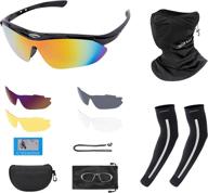 🕶️ yesurprise polarized cycling sunglasses with 5 interchangeable lenses, face scarf, and arm sleeves - ideal for women and men in cycling, fishing, running, driving, golf logo